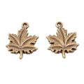 Zinc Alloy Maple Leaf Charm Pendant No.023954 for DIY Necklace Bracelet Jewelry Making view 2