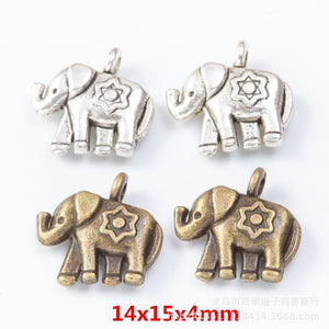 Zinc Alloy Elephant Charm Pendant No.078973 for DIY Necklace Bracelet Jewelry Making