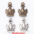 Zinc Alloy Crown Charm Pendant No.325495 for DIY Necklace Bracelet Jewelry Making view 1
