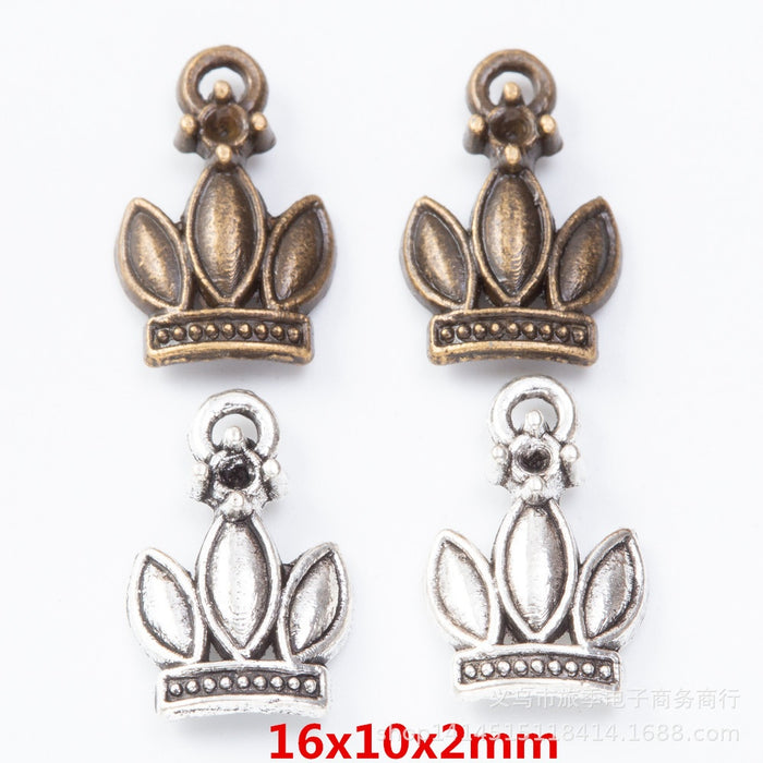 Zinc Alloy Crown Charm Pendant No.325495 for DIY Necklace Bracelet Jewelry Making