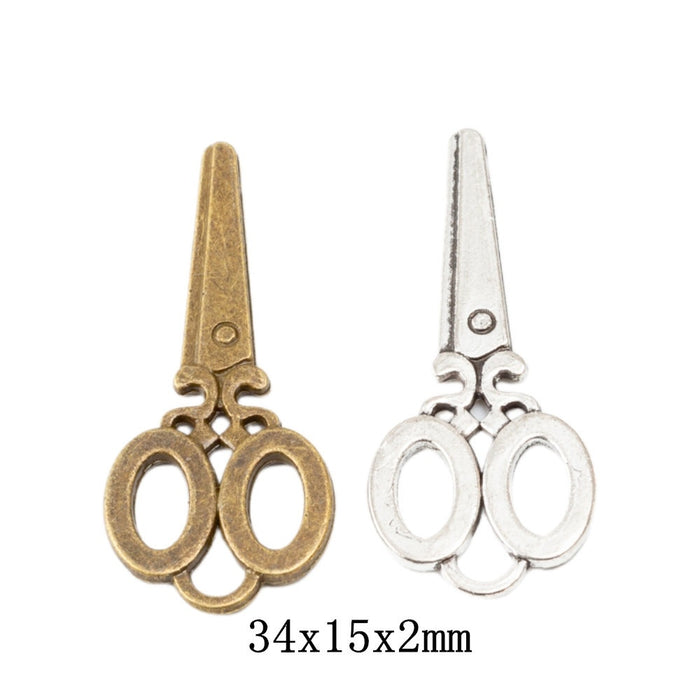 Zinc Alloy Scissors Charm Pendant No.400471 for DIY Necklace Bracelet Jewelry Making
