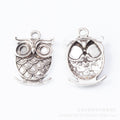 Zinc Alloy Owl Charm Pendant No.922350 for DIY Necklace Bracelet Jewelry Making view 2