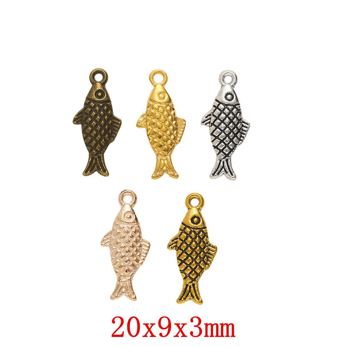 Zinc Alloy Fish Charm Pendant No.167228 for DIY Necklace Bracelet Jewelry Making
