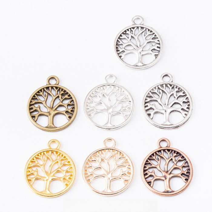 Zinc Alloy Tree Of Life Charm Pendant No.307822 for DIY Necklace Bracelet Jewelry Making