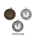 Zinc Alloy Clock Charm Pendant No.149165 for DIY Necklace Bracelet Jewelry Making view 1