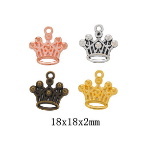 Zinc Alloy Crown Charm Pendant No.823061 for DIY Necklace Bracelet Jewelry Making