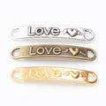 Zinc Alloy LOVE Plaque Charm Pendant for DIY Necklace Bracelet Jewelry Making view 1