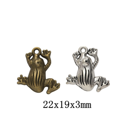 Zinc Alloy Frog Charm Pendant No.109609 for DIY Necklace Bracelet Jewelry Making