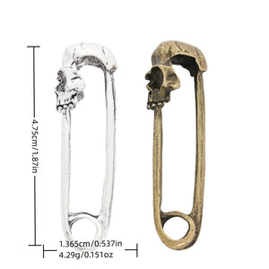Zinc Alloy Skull Pin Charm Pendant for DIY Necklace Bracelet Jewelry Making