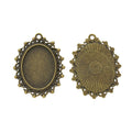 18x25mm Zinc Alloy Oval Bezel Charm Pendant No.030029 for DIY Necklace Bracelet Jewelry Making view 3