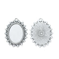 18x25mm Zinc Alloy Oval Bezel Charm Pendant No.030029 for DIY Necklace Bracelet Jewelry Making view 2