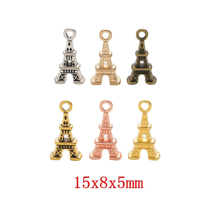 Zinc Alloy Eiffel Tower Charm Pendant No.678869 for DIY Necklace Bracelet Jewelry Making