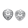 Zinc Alloy Heart Charm Pendant No.799665 for DIY Necklace Bracelet Jewelry Making view 3