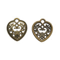 Zinc Alloy Heart Charm Pendant No.799665 for DIY Necklace Bracelet Jewelry Making view 2