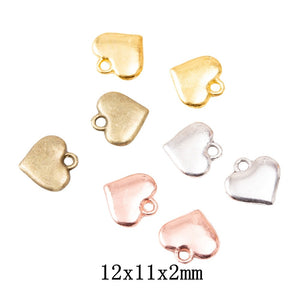 Zinc Alloy Heart Charm Pendant No.102844 for DIY Necklace Bracelet Jewelry Making