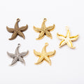 Zinc Alloy Starfish Charm Pendant No.824886 for DIY Necklace Bracelet Jewelry Making view 5