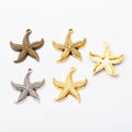 Zinc Alloy Starfish Charm Pendant No.824886 for DIY Necklace Bracelet Jewelry Making view 1