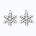 Zinc Alloy Snowflake Charm Pendant No.122931 for DIY Necklace Bracelet Jewelry Making view 3