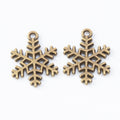 Zinc Alloy Snowflake Charm Pendant No.122931 for DIY Necklace Bracelet Jewelry Making view 2