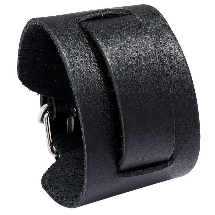 Vintage European American Genuine Leather Punk Bracelet Direct Cowhide Wristband
