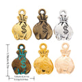 Zinc Alloy Money Bag Charm Pendant for DIY Necklace Bracelet Jewelry Making view 1