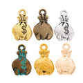 Zinc Alloy Money Bag Charm Pendant for DIY Necklace Bracelet Jewelry Making view 5