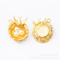 Zinc Alloy Bird Nest Charm Pendant for DIY Necklace Bracelet Jewelry Making view 4