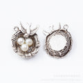Zinc Alloy Bird Nest Charm Pendant for DIY Necklace Bracelet Jewelry Making view 2