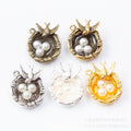 Zinc Alloy Bird Nest Charm Pendant for DIY Necklace Bracelet Jewelry Making view 1