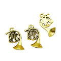 Zinc Alloy Horn Charm Pendant for DIY Necklace Bracelet Jewelry Making view 4