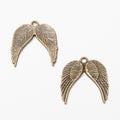 Zinc Alloy Double Wings Charm Pendant for DIY Necklace Bracelet Jewelry Making view 3