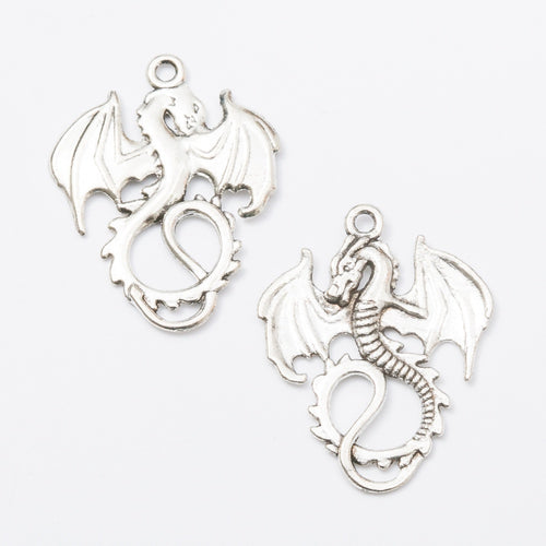 Zinc Alloy Flying Dragon Charm Pendant No.458718 for DIY Necklace Bracelet Jewelry Making