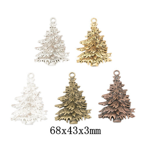 Zinc Alloy Christmas Tree Charm Pendant No.332933 for DIY Necklace Bracelet Jewelry Making