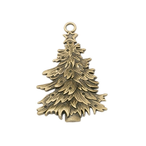 Zinc Alloy Christmas Tree Charm Pendant No.332933 for DIY Necklace Bracelet Jewelry Making
