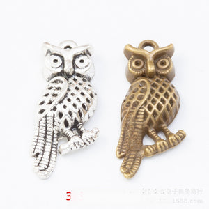 Zinc Alloy Owl Charm Pendant No.770762 for DIY Necklace Bracelet Jewelry Making