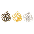 Zinc Alloy Rose Charm Pendant No.163149 for DIY Necklace Bracelet Jewelry Making view 5