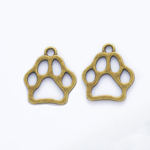 Zinc Alloy Bear Paw Charm Pendant No.973910 for DIY Necklace Bracelet Jewelry Making