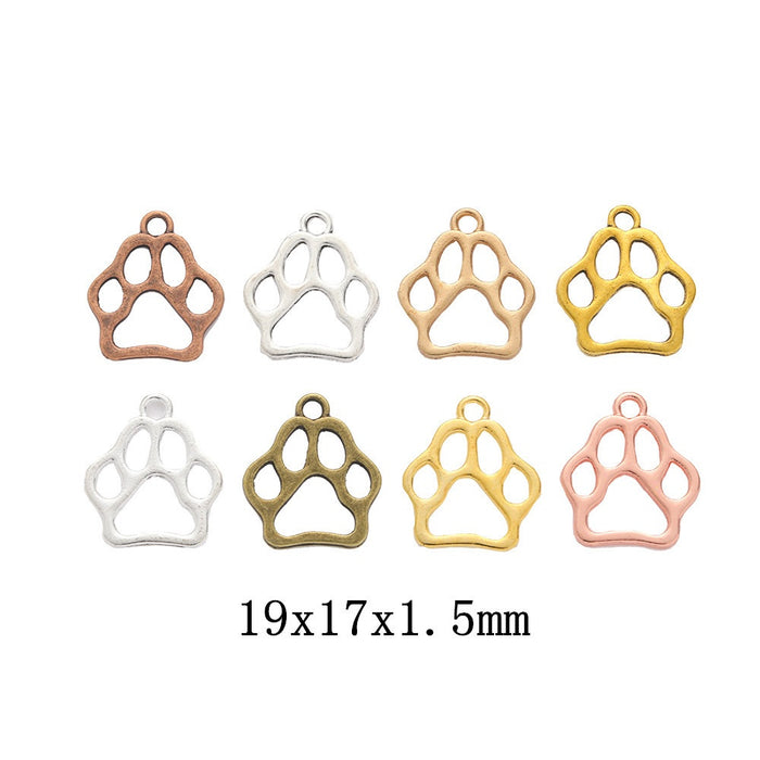 Zinc Alloy Bear Paw Charm Pendant No.973910 for DIY Necklace Bracelet Jewelry Making