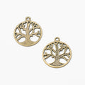 Zinc Alloy Tree Of Life Charm Pendant No.127137 for DIY Necklace Bracelet Jewelry Making view 3