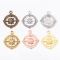 Zinc Alloy Compass Charm Pendant No.804507 for DIY Necklace Bracelet Jewelry Making view 1