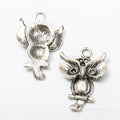 Zinc Alloy Owl Charm Pendant No.079398 for DIY Necklace Bracelet Jewelry Making view 3