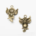 Zinc Alloy Owl Charm Pendant No.079398 for DIY Necklace Bracelet Jewelry Making view 2
