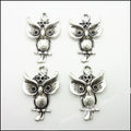 Zinc Alloy Owl Charm Pendant No.079398 for DIY Necklace Bracelet Jewelry Making view 5