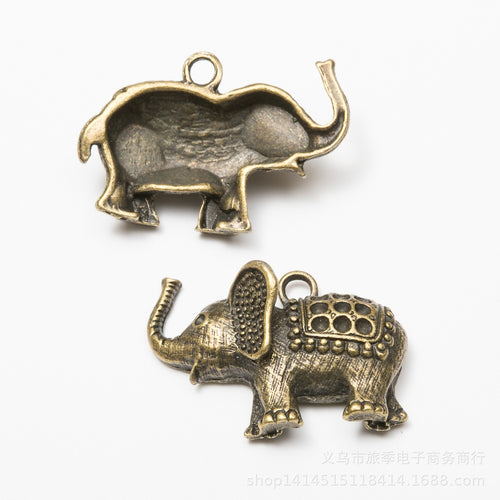 Zinc Alloy Elephant Charm Pendant No.644224 for DIY Necklace Bracelet Jewelry Making
