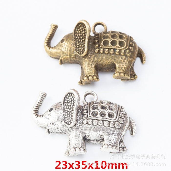 Zinc Alloy Elephant Charm Pendant No.644224 for DIY Necklace Bracelet Jewelry Making