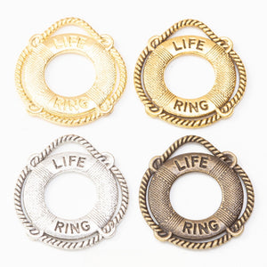 DIY Vintage Alloy Swimming Ring Lifebuoy Pendant Charm For Jewelry Accessories