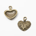 Zinc Alloy Heart Charm Pendant No.900497 for DIY Necklace Bracelet Jewelry Making view 2