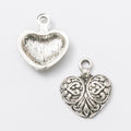 Zinc Alloy Heart Charm Pendant No.900497 for DIY Necklace Bracelet Jewelry Making view 3