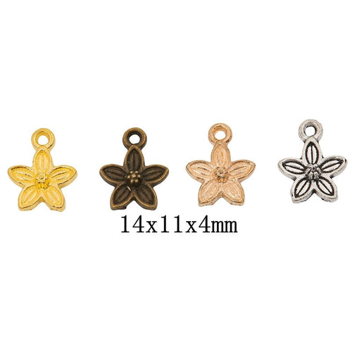 Zinc Alloy Flower Charm Pendant No.188142 for DIY Necklace Bracelet Jewelry Making