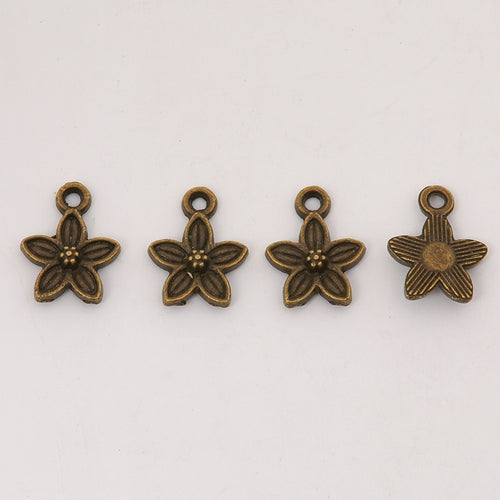 Zinc Alloy Flower Charm Pendant No.188142 for DIY Necklace Bracelet Jewelry Making